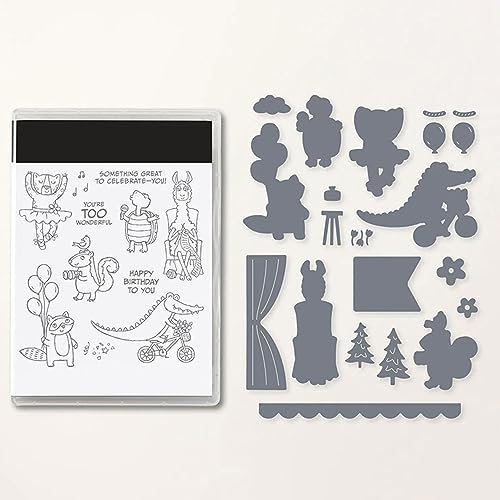 EBbels Stamps and Cutting Dies for Card Making, Transparente Metal Stempel Und Stanzen Set, DIY Scrapbooking Arts Crafts Stamping Handkonto-Dekor Für Weihnachten, Halloween (6)