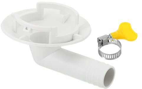 PATIKIL 42mm Connecteur de Tuyau de Vidange de Climatiseur, 1 Pcs Connecteur de Vidange Universel avec Cerceau de Serrage pour Robinet D'Unité Ac à Fenêtre Mini-Fendue, Modèle Blanc 1