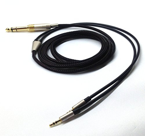 ABLET Replacement audio Cable Compatible with Hifiman HE400S, HE-400i（2.5mm Plug Version）, HE560, HE-350, HE1000 Headphone 3.5mm and 6.35mm to Dual 2.5mm Jack Male Cord 1.2m/4ft