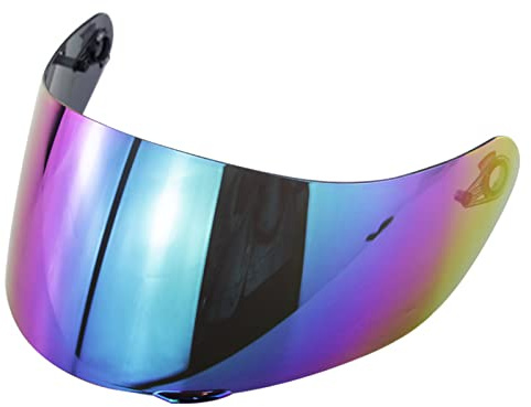 Mulcort Remplacement de visière de Casque, Moto Casque Lentille, Anti UV, Anti Buée et Anti Rayures, Visière de lentille de Bouclier de Casque pour Le Casque intégral d'agv K1 K3SV K5(Bleu)