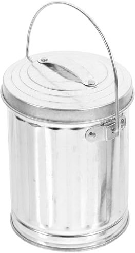 Luxshiny Compost Bin with Lid Metal Food Waste Buckets Kitchen Composter Waste Pail Recycling Bin Pail with Handle for Kitchen Countertop