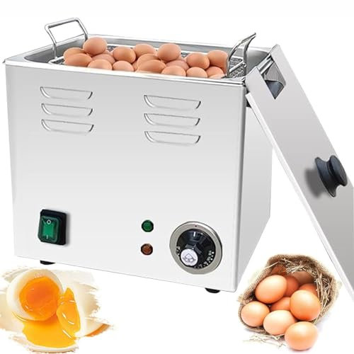 Cuociuova Commerciale Automatico 2600 W, Cuociuova a Sorgente Calda, Macchina per Uova alla Coque Intelligente per Uova Mezze Sode di Grande capacità 50 Pezzi, Caldaia Elettrica per Cuoci Uova