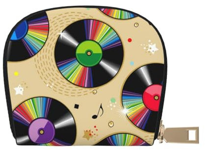 YWSOTRE Disques vinyles, Sac à Cartes en Cuir PU, Portefeuille Porte-Cartes de crédit, étui à Cartes