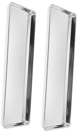 Hohopeti 2pcs Stainless Steel Steam Pan for Rice Tray for Kitchen Food Serving and Easy to Clean