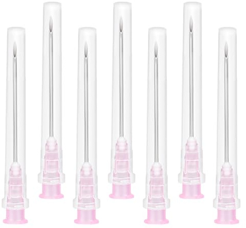 100 Stück 18 G (1,2 x 38mm) Edelstahl Abgabe Tube für Flüssigkeiten, Einzeln Verpackt Abgabe Tube für Nachfüllflüssigkeiten, Industrie Laborzubehör für Haushalt, Hobby, Öl, Klebstoff
