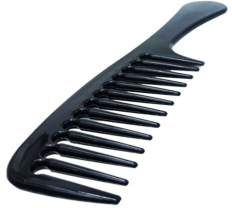 Gabri Wide Tooth Comb - Comfortable Handgrip Handle Detangler Hair Comb, Ideal for Personal, Barber, Hairdresser, Salon, Thick & Curly, Medium to Long Hair - Hair Combs (Wide Tooth No.2309 22cm)