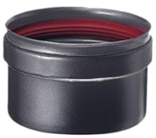 ALLINOX Tappo Cieco Condensa Acciaio Nero Ispezione Per Tee Canna Fumaria Stufa a Pellet (DN 80)