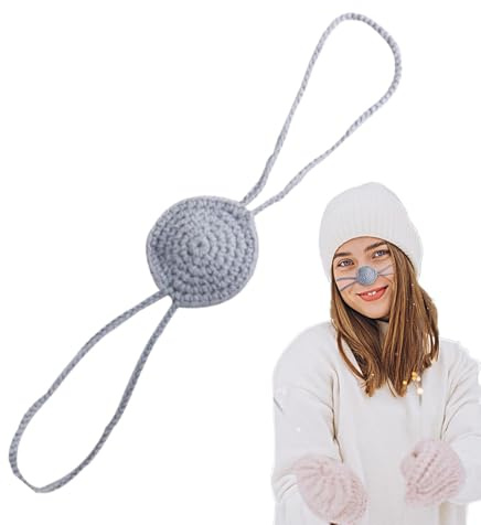 Protège-nez pour temps froid - Protège-nez coupe-vent - Cache-nez d'hiver crocheté - Chauffe-nez d'extérieur - Protection contre le gel - Masque nasal chauffant pour adultes et