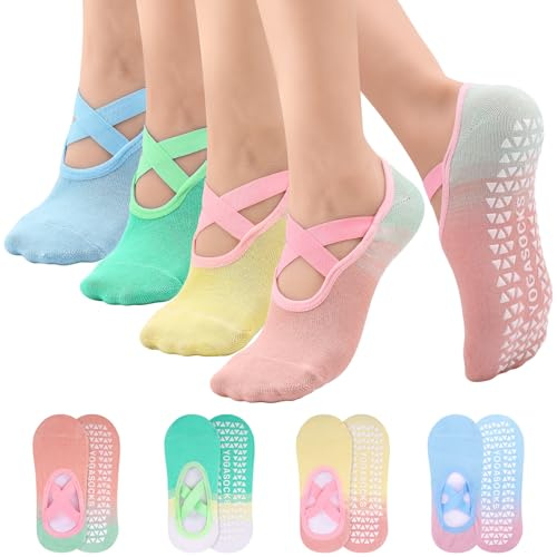 Utensilsto Pilates Yoga Socken Damen 35-38,Stoppersocken Rutschfeste Socken | Anti-Rutsch Sneaker Socken Yogasocken, Antirutschsocken mit Noppen für Trampolin Gymnastik Fitness Krankenhaus Zuhause