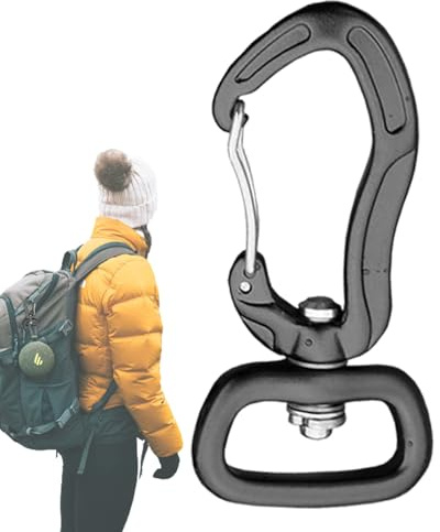 Drehbarer Verschlusskarabiner – langlebiges Metall, Sicherheitsschloss, Kletterausrüstung, mittelgroßer Verriegelungsstecker mit sicherem Tor, robuster Twist-Lock-Karabiner für Camping-Werkzeuge