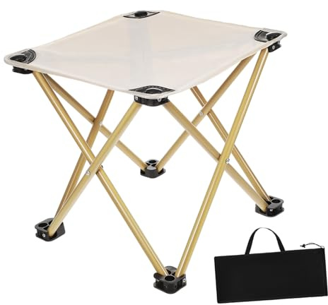 VICASKY Klapphocker Outdoor Tragbar Campinghocker Faltbar Aus Oxford Karbonstahl Zusammenklappbarer Stuhl Für Wandern Picknick Und Angeln Mit Aufbewahrungstasche