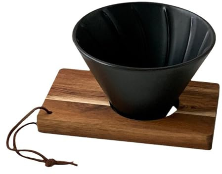 Wiederverwendbarer Keramik-Kaffeefilterhalter, Porzellan, zum Übergießen von Kaffee, Tropfkegel für Büro und Outdoor-Abenteuer
