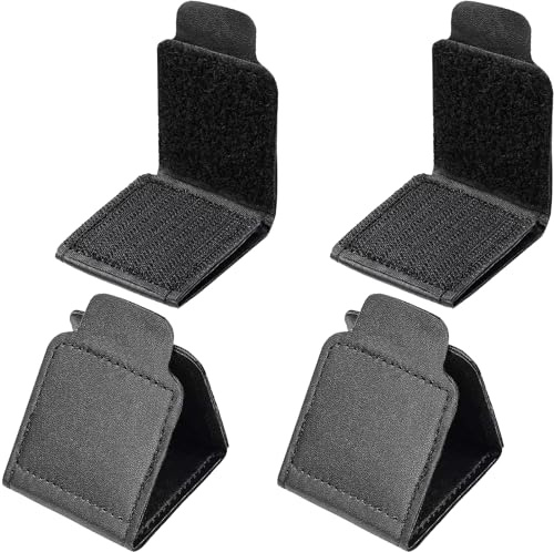 Teouuas 4 Pezzi Ajusteur de Ceinture de Sécurité en Cuir Pu, Clip per Cinture di Sicurezza Universale, Ferma Cintura di Sicurezza Auto, per Spalle e Collo Rilassanti (Nero)