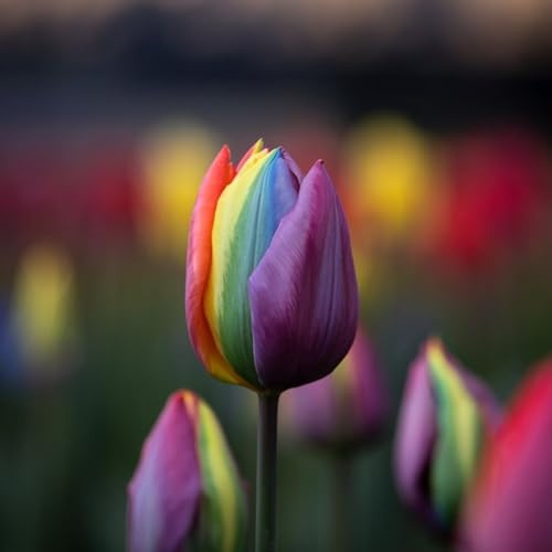 Gift, Garden,Lebende Pflanzen,Mysteriöse magische Glühbirne,3 years,Mehrjährige Blumenzwiebel ist winterhart,Blumenzwiebel Mix-5 Tulpenzwiebeln-I