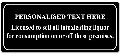 WTF | Personalised Alcohol Licence Sign | Sticky Pads - Metal Wall Sign Plaque Art Inspirational