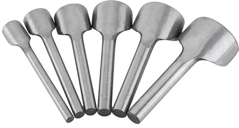Lederlocher Set 6-teilig, Halbrund-Lochzange für Gurtendbeschneidung, 15-40mm für Heimledernähen