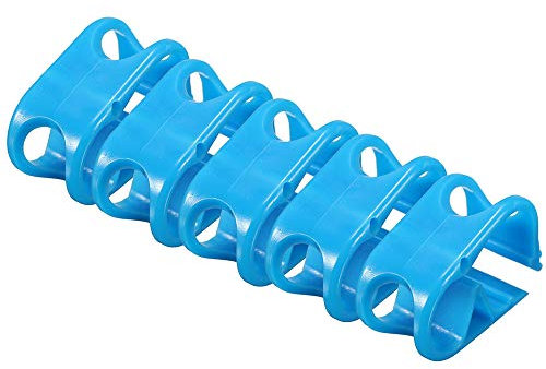 EsportsMJJ 5X Pinza In Plastica Sifone Valvola Di Controllo Portata Tubo Morsetto Medio Bianco/Nero 7,5 Mm - Blu