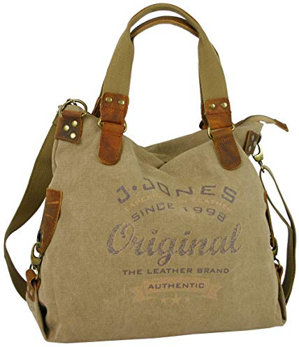 JENNIFER JONES - Große Damen Handtasche aus Canvas - Vintage Look | Casual Schultertasche Hobo Bag - Umhängetasche