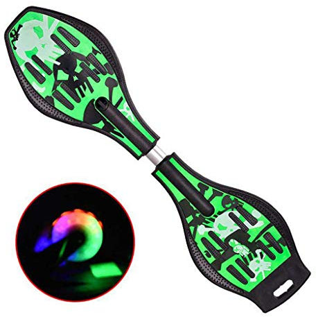 LZY Deck Caster Board Skateboards Snake Board Professionelles Bright Caster Board Street Surfing Waveboard mit Light-Up-Rädern Outdoor Sporting Caster Board Kit