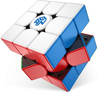 GAN 11 M Pro Cubo Mágico Magnético 3x3 de Profesional Speed Cube,con 64 Imanes/3 Intensidades Magnéticas/6 Niveles de Elasticidad,Puzzles Adultos Niños Principiantes (Frostred Surface/Interior Negro)