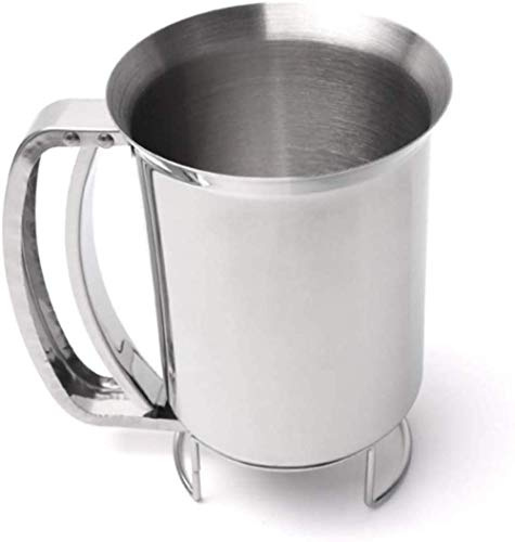 Edelstahl-Backtrichter, 900 ml, handlicher Teigspender für Cupcakes, Waffeln, Pfannkuchen, Teig, Porter, spülmaschinenfest, ideal zum Backen