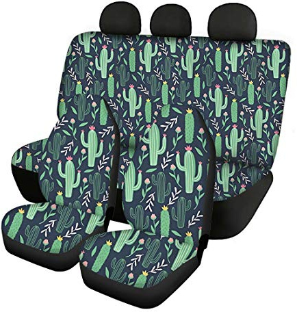 Pizding Cactus Rücksitzbezug für die hintere Sitzbank, 4er-Set, Fahrzeugsitzschoner für die meisten Fahrzeuge, Autos, Limousine, LKW, SUV, Van