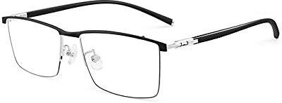 EYEphd Smart Zoom Anti-Blau Lesebrille für Männer, HD Vergrößerungsleser für Progressive multifokale Harzlinsen Dioptrien +1,0 bis +3,0,Schwarz,+2.5