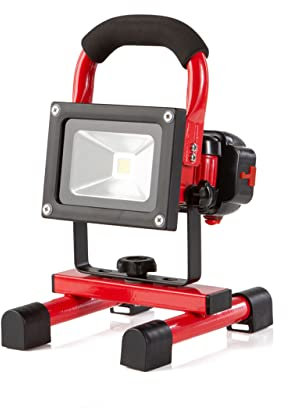 siwitec LED Baustrahler mit Akku, 10 W, 6.000 K, IP44, 3 Stunden Akkulaufzeit