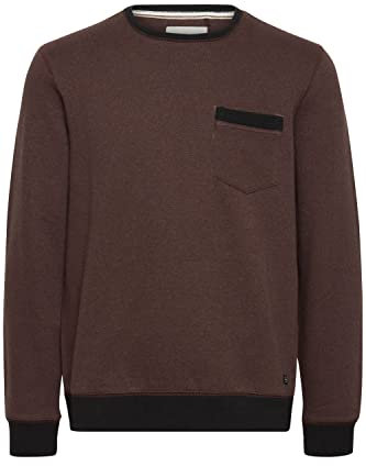 Blend 20714592 Herren Sweatshirt Pullover Pulli mit Rundhalsausschnitt O-Neck Brusttasche, Größe:2XL, Farbe:Java (191016)