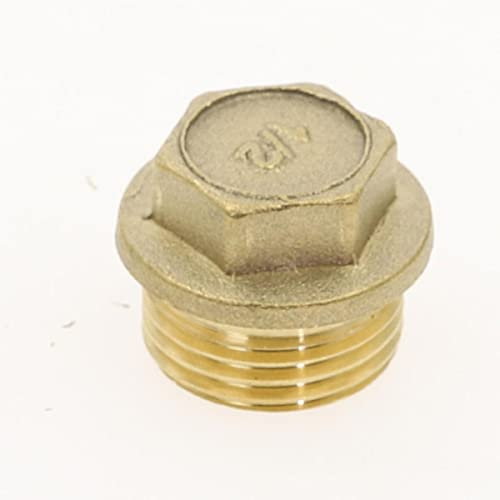 1 stücke Messingrohr Sechskantkopf Messing Endkappe Stecker Fitting 1/81/43/81/23/4 Außengewinde Kupplung Stecker Adapter-Stecker-Flansch,1/2