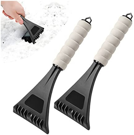 JNNJ Hiver Vitre de Voiture Pelle à Neige, Grattoir à Glace avec Poignée Douce Antidérapante, Gratte-Givre Racloir en Plastique, Pelle À Neige Voiture, Pare Brise Outil d'hiver(Noir)