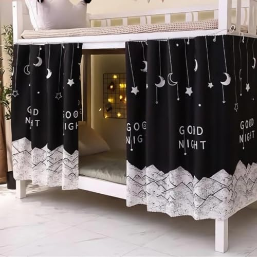 IBLUELOVER Rideau pour Lit Superposés Rideau Ombrage Occultant Mezzanine Dortoir Tente de Lit Couvre-Lits Baldaquin Moustiques Cabane Ciel de Lits Tentation Couchette Étudiants Collèges Draperies