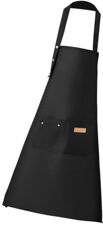 Wonsfuleu Kaufen Sie Schürzen für Männer,Leinwandschürzen für Männer - Malschürze mit 2 Taschen | Verstellbarer Riemen, Multifunktionsschürze, wasserdichte Grillschürze für Damen, Herren, Erwachsene