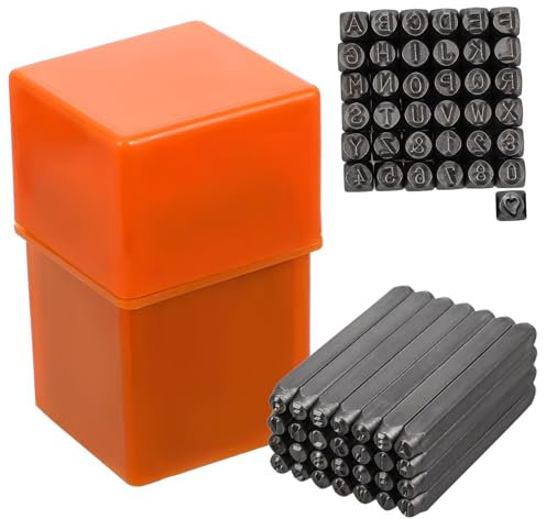 STOBOK Metallstempel Zahlen Und Buchstaben Für Metallverarbeitung Kompakt Und Griffbereit Für Bastel Und Dekorationsprojekte