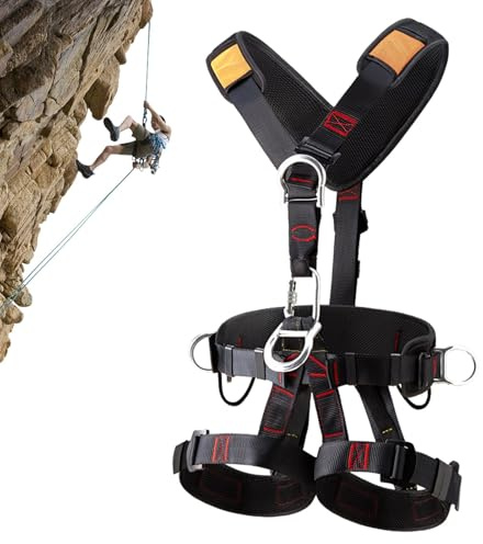 Safety Harness Kit With Adjustable Buckles - With Adjustable Buckles Rock Climbing Harness | Fall Harness For Men, Climbing Harness Safety Harness, Detachable Tree Climbing Gear For Mountaineering