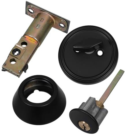 ASAKKURA Locking Auxiliary Lock Contemporary Entry Deadbolt External Keyed Lock Door Latches for Home