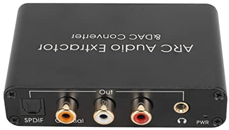 Digital-Analog-Audio-Wandler, HD-Ausgang 192khz Optischer Spdif Dac-Wandler mit 3.5mm Kopfhöreranschluss, Arc Sound Extractor für Home Cinema TV