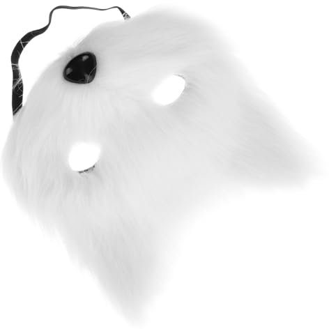FUTUREORYY Masque De Renard Fourrure Masque De Cosplay Facial Animal Demi-visage Halloween Fête Chat Œil Accessoires Déguisement