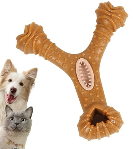 Generisch Hundezahnbürste Kauspielzeug - Gummispielzeug Mit Leckerliausgabe | Reißfester Kauspielzeug Für Kleine Hunde Und Starke Kauer