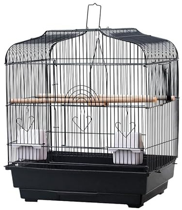 Vogelkäfig, Papageienkäfig, Tragbarer Vogelträger mit Sitzenstangen & Futternäpfe & Abnehmbares Schubladenblatt & Schaukeln, Reiseträger Käfig für Hause, Ausflug, Haustier Klinik, 46 * 36 * 52cm