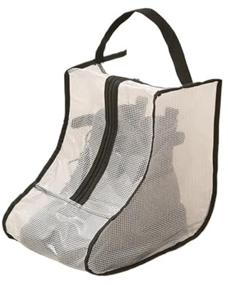 Skoskydd PVC nät transparent sko och stövel förvaringsväska med dragkedja bärbar reseorganisatör skyddsväskor för förpackning resor och daglig användning, Kort svart kant, As picture, En stil