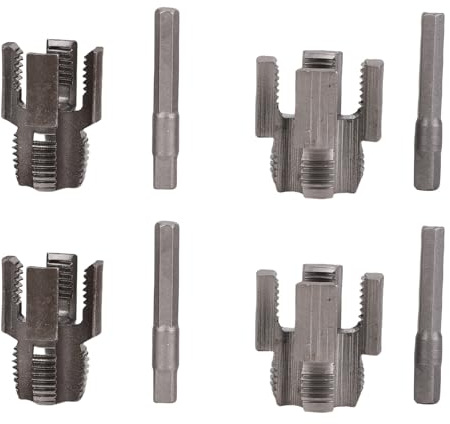 Dioche Juego de Herramientas de Roscado Juego de Herramientas de Roscado de Tuberías Externas Internas Integradas - 5 Piezas 1/2 Pulgada DN15 y 5 Piezas 3/4 Pulgada DN20 Cortador de Rosca de Tubería -