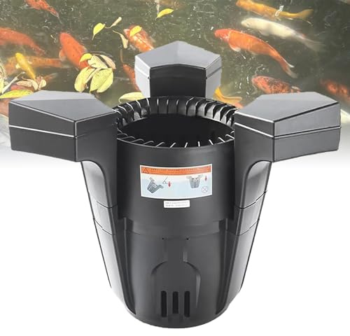 Écumoire flottante avec pompe – Nettoyage efficace de surface pour étangs et lacs extérieurs – Avec cordon d'alimentation