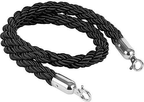 Avspärrningsband, Stolpar for publikkontroll med polerade krokar for att posta köavspärrning for biografer, storslagna öppningar, hotell, svart silverkrok(Black Silver Hook,35mm)