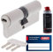 ToniTec Set aus ABUS Profilzylinder Schließzylinder EC660 Zylinderschloss mit 3 Schlüssel Größe 30 70 + ToniTec Pflegespray