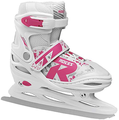 Roces Barn Jokey Ice 2.0 justerbar skridsko, vit/fuchsia, 38–41