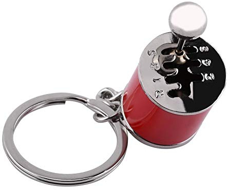 Redxiao - Polierter Metall-Schalthebel, Mini-Schlüsselbund, Auto-Teilmodell, Metall-Schlüsselbund-Schlüsselring-Gadgets, für Taschen / (10.00*10.00*10.00cm - Rot)