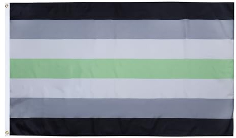AZ FLAG Drapeau LGBT Fierté agenre 150x90 cm Polyester Léger 2 Œillets | Usage intérieur Drapeau décoratif genderqueer coutures doubles et bords renforcés avec œillets métalliques