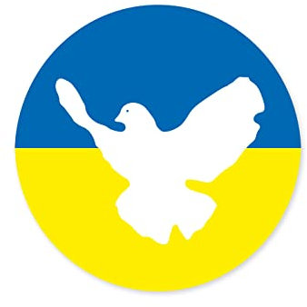 PREMIUM Aufkleber Peace Sticker Friedenstaube Ukraine Fahne AutoWaschanlagenfest