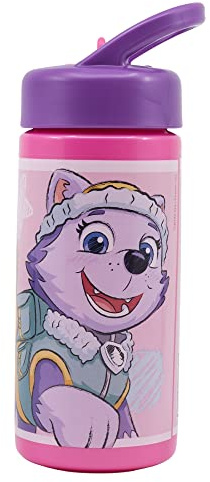 Stor Botella de agua deportiva con pajita y asa incorporada de 410 ml de La Patrulla Canina Chicas